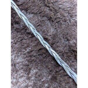 Vintage Sterling Silver Braided Herringbone Flat Chain Bracelet Triple Italian